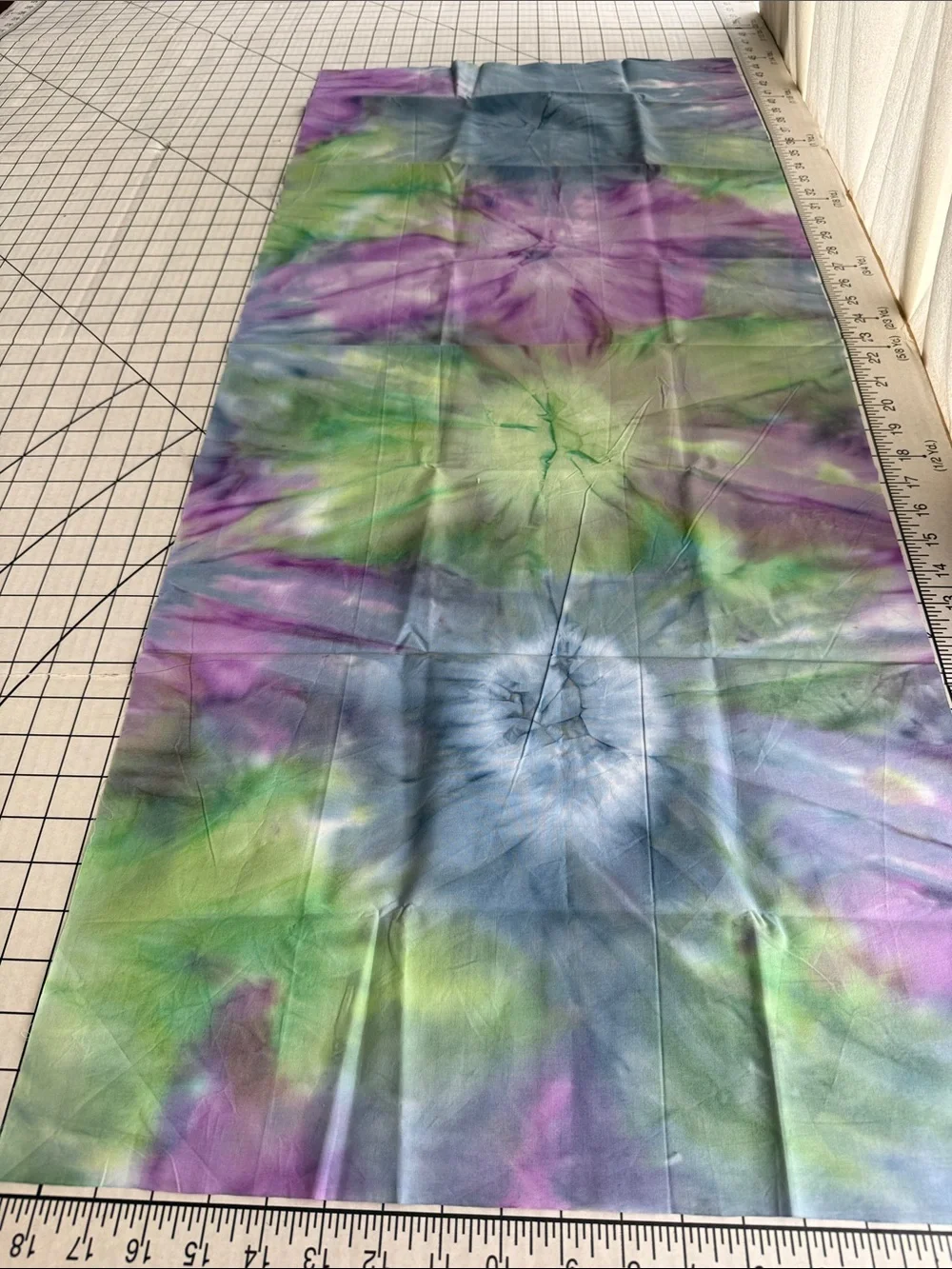 Hand Dyed Batik Quilting Cotton Fabric Lot Blue Purple Green 1 Yard+Fat Quarter